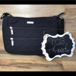 Baggallini Quilted Black Crossbody Bag/Purse